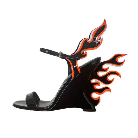 prada flame shoes 1999|Prada Flame Wedge Shoes: The Heels Everyone Wants This .